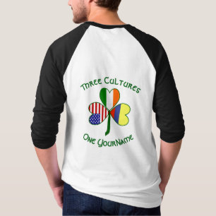 Colombiaanse Iers Vlaggen Shamrock Persoonlijk T-shirt