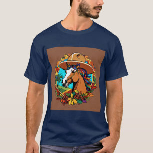 Colombiaanse koffie erfgoed: kleurrijke Cartoon on T-shirt