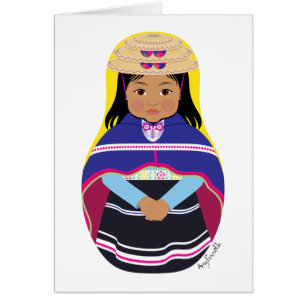 Colombiaanse, Misak- of Guambiana Matryoshka-Kaart