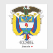 Colombiaanse nationale wapenschild patriottisch sticker (Vel)