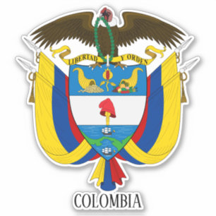Colombiaanse nationale wapenschild patriottisch sticker