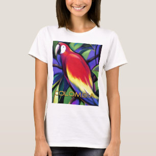 Colombiaanse papegaai t-shirt