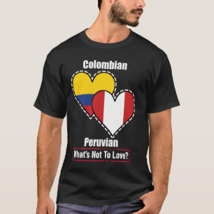 Colombiaanse Peruviaanse Hart Vlaggen Wat Is Er Ni T-shirt