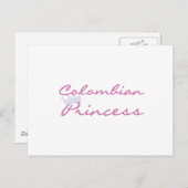 Colombiaanse prinses briefkaart (Voorkant / Achterkant)