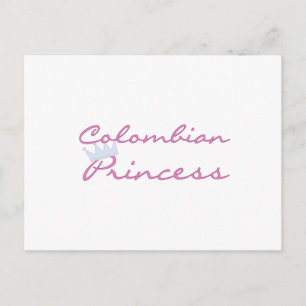 Colombiaanse prinses briefkaart