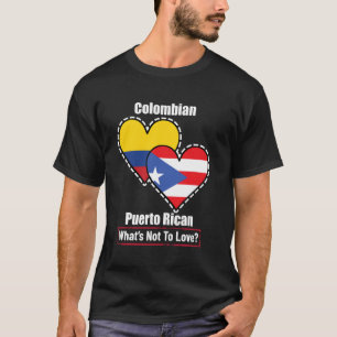 Colombiaanse Puerto Ricaanse Hart Vlaggen Wat Is E T-shirt
