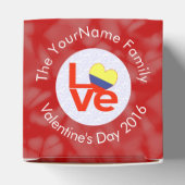 Colombiaanse rode liefde vlag gepersonaliseerd bedankdoosjes (Bovenkant)