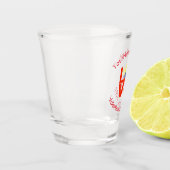 Colombiaanse rode liefde vlag gepersonaliseerd shot glas (Links)