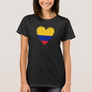 Colombiaanse roet Heart Colombia Flag Pride T-shirt