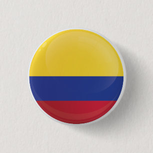 Colombiaanse ronde pictogramvlag button 3,2 cm