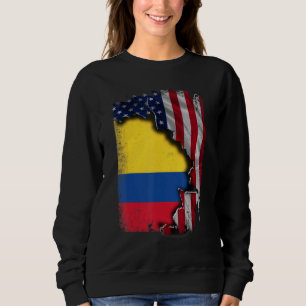 Colombiaanse ROOT Half Amerikaanse Vlag Patriottis Trui