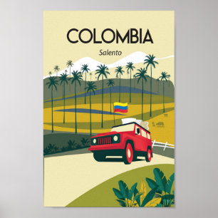 Colombiaanse salento-reisposter poster