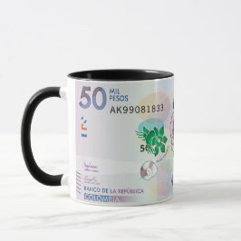 Colombiaanse valuta Cartoon Koffie Mok 50.000 peso