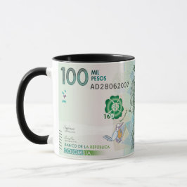 Colombiaanse valutaCartoon Koffie Mok 100,000 peso