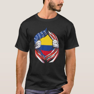 Colombiaanse vlag Amerikaanse trots van mijn Colom T-shirt