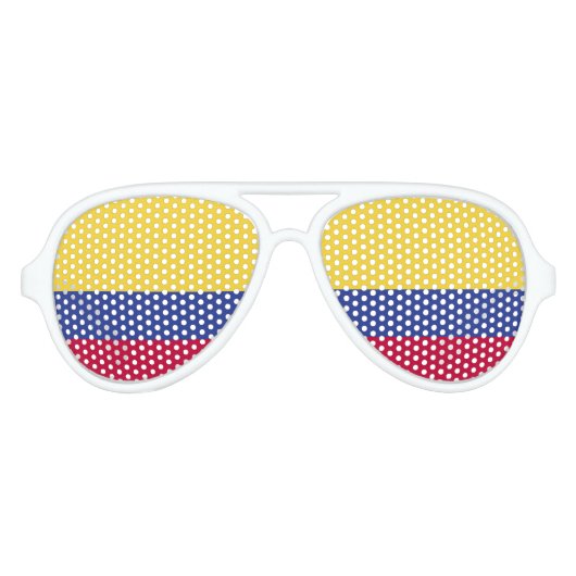 Colombiaanse vlag aviator zonnebril (Voorkant)