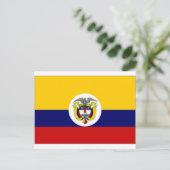 Colombiaanse vlag briefkaart (Staand voorkant)