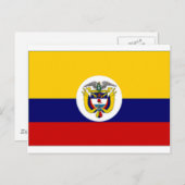Colombiaanse vlag briefkaart (Voorkant / Achterkant)