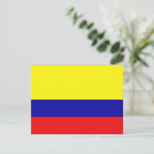 Colombiaanse vlag briefkaart (Staand voorkant)