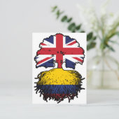 Colombiaanse vlag Brits - Brits - Bondboomrootendr Briefkaart (Staand voorkant)