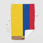Colombiaanse vlag & Colombia monogrammen / golfhan Golfhanddoek (Insitu)