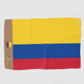Colombiaanse vlag & Colombia monogrammen / golfhan Golfhanddoek (Horizontaal)