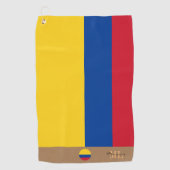 Colombiaanse vlag & Colombia monogrammen / golfhan Golfhanddoek (Voorkant)