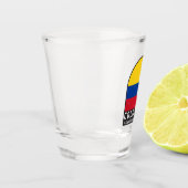 Colombiaanse vlag embleem van distressed shot glas (Links)