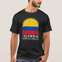 Colombiaanse vlag embleem van distressed 