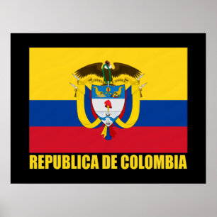 Colombiaanse vlag en COA Poster