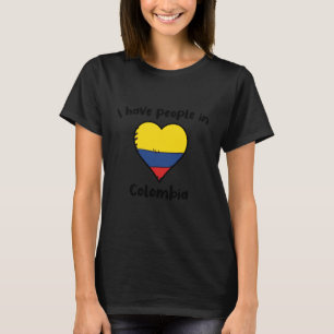 Colombiaanse Vlag Hart Ik Heb Mensen in Colombia T-shirt