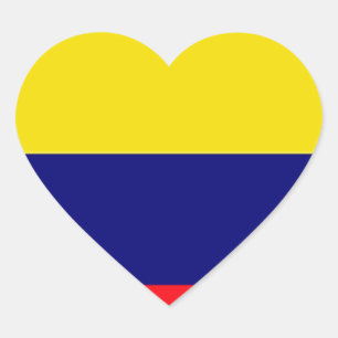 Colombiaanse vlag hart sticker