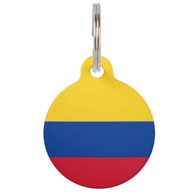 Colombiaanse vlag huisdierpenning (Voorkant)
