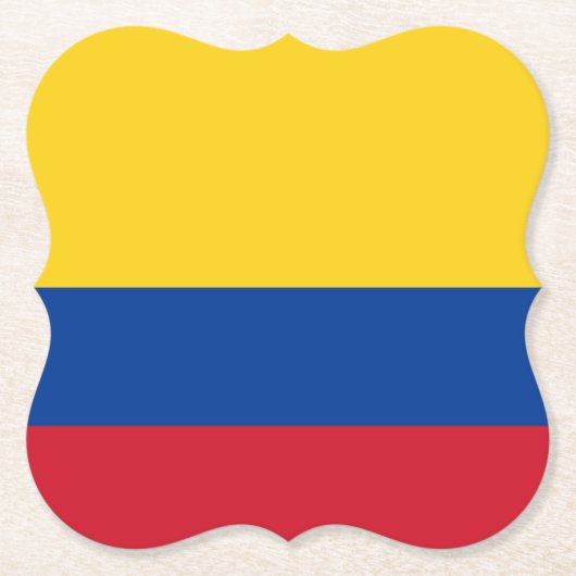 Colombiaanse vlag kartonnen onderzetters (Voorkant)