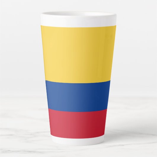 Colombiaanse vlag latte mok (Voorkant)