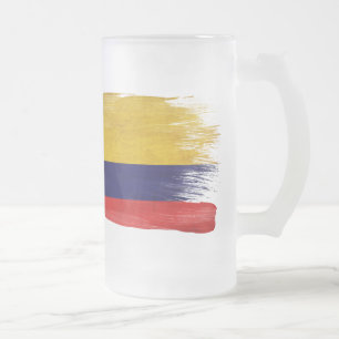 Colombiaanse vlag matglas bierpul