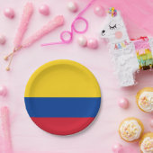 Colombiaanse vlag papieren bordje (Feest)