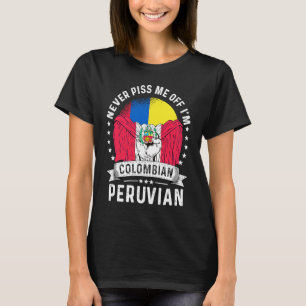Colombiaanse vlag Peru Groene Humor Burgerrechten T-shirt