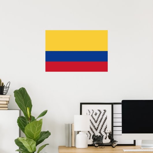 Colombiaanse vlag poster (Thuiskantoor)