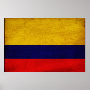 Colombiaanse vlag poster