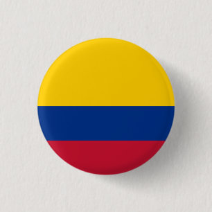 Colombiaanse vlag ronde button 3,2 cm