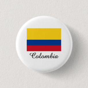 Colombiaanse vlag ronde button 3,2 cm