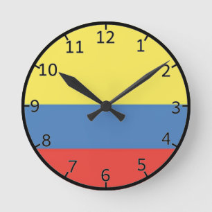 Colombiaanse vlag ronde klok