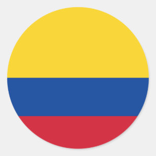 Colombiaanse vlag ronde sticker