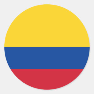 Colombiaanse vlag ronde sticker