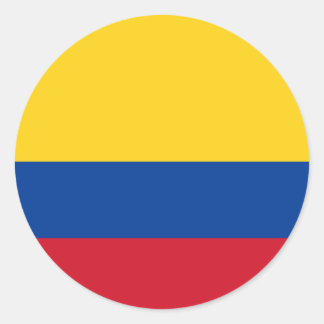 Colombiaanse vlag ronde sticker