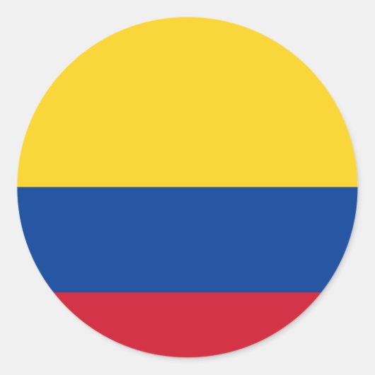 Colombiaanse vlag ronde sticker (Voorkant)