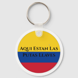 Colombiaanse vlag Sleutelhanger "Hier zijn mijn sl