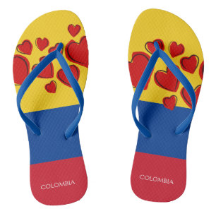 Colombiaanse vlag teenslippers