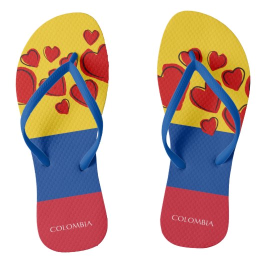 Colombiaanse vlag teenslippers (Voetbed)